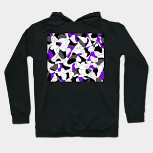 Abstract pattern - purple, gray, black and white. Hoodie